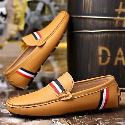 Men Shoes Slip on Loafers Mens Business Office Shoes Classic PU Leather Men's Loafer Shoes Casual Men Driving Shoes Men's Shoes