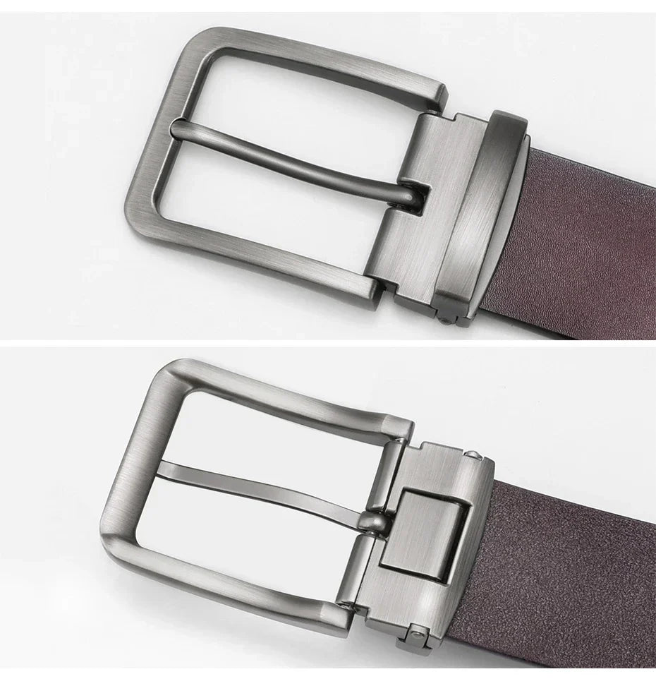 Genuine Leather Men's Belt Large Size Casual Belt   Alloy Pin Buckle Business Suit Belt Father's Day Present Gift