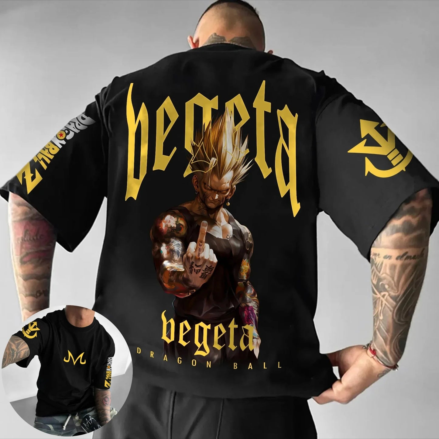 Printing T-Shirt Summer Men's Street Hip Hop Loose Casual Street Trend Short Sleeve Top
