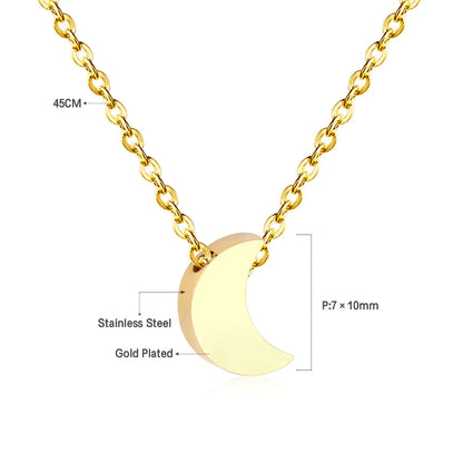 Fashion Collier Simple Heart Girls Pendant Necklace Small Love Shape Stainless Steel Hearts Clavicle Choker Jewelry