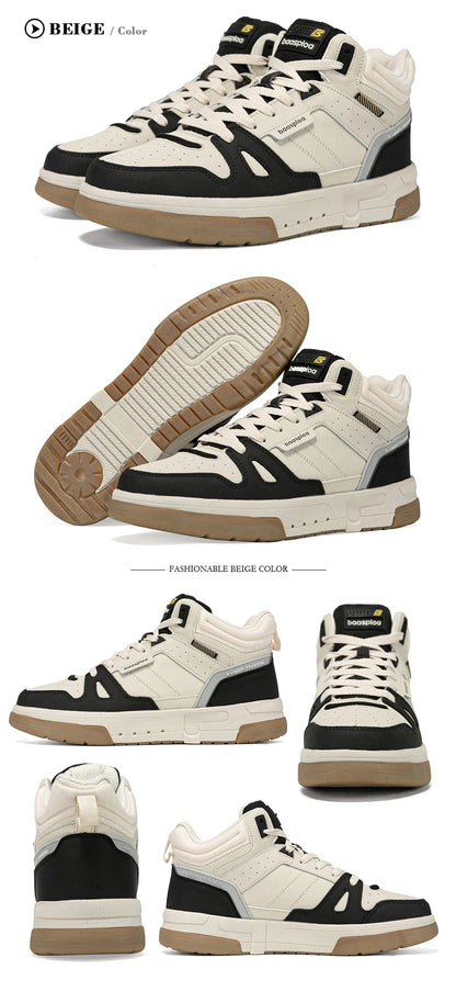 Men Winter Sneakers Casual Skateboard Shoes for Men Comfort Plush Warm Cotton Shoes Non-Slip Outdoor Male Sneakers