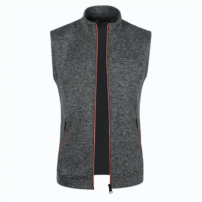 Autumn Mens Zipper Sleeveless Coats Outdoor Turtleneck Sweaters Breathable Solid Color Streetwear Jacket Vest Men Athletic Tops