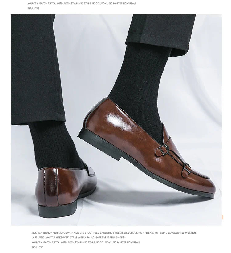 Men's Dress Shoes Trend Formal Leather Shoes For Men Classic Office Social Party Leather Loafers Male Casual Business Shoes Man