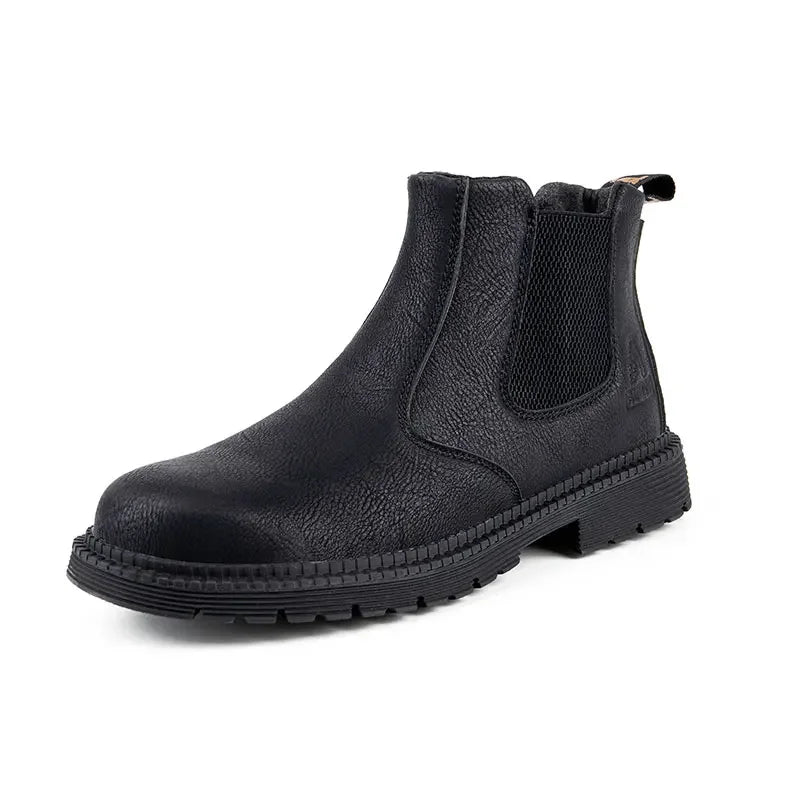 Anti Smashing Anti Piercing Steel Toe Combat Boots Anti Splashing Anti Slip Oil Wear Resistant Durable Labor Protection Shoes