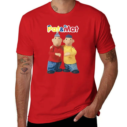 Pat & Mat T-Shirt customs quick drying blacks sports fans mens vintage t shirts