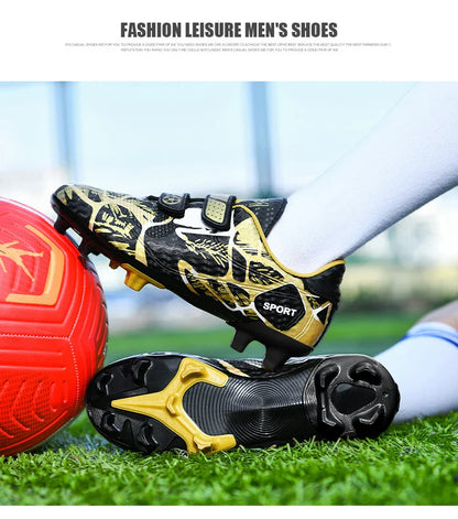 Boys Football Boots New Resistant Casual Kids Soccer Shoes Sneakers Grass Non Slip Training Sports Fast Match Breathable Cleats