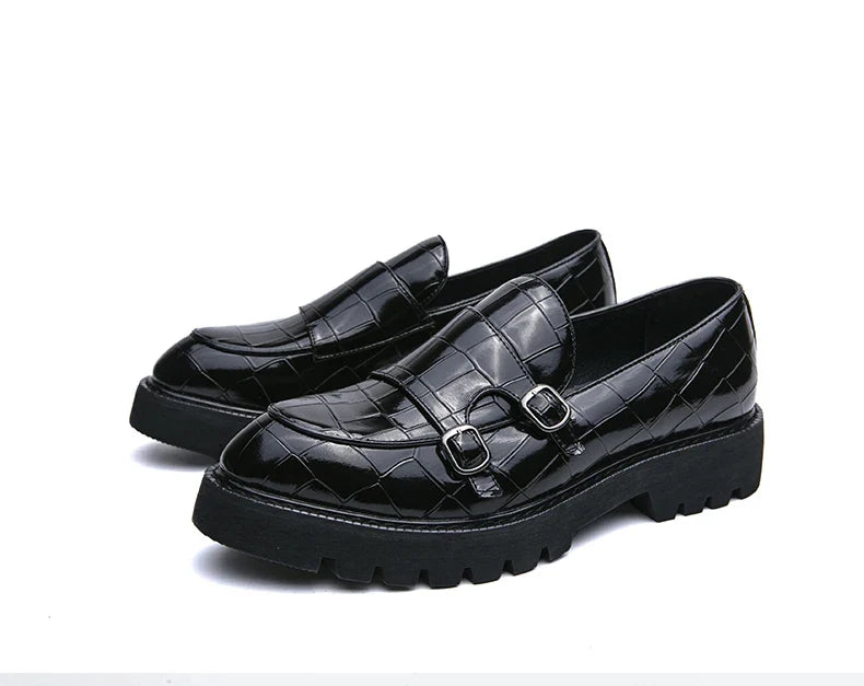 Classic Men's Dress Shoes Slip On Leather Loafers Men Platform Social Shoes For Men Fashion Casual Business Formal Shoes Male