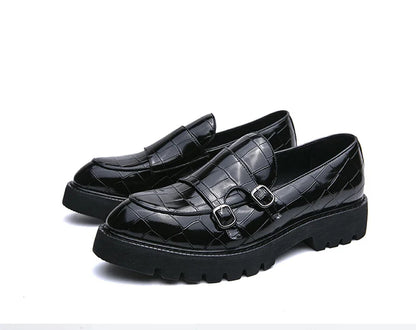 Classic Men's Dress Shoes Slip On Leather Loafers Men Platform Social Shoes For Men Fashion Casual Business Formal Shoes Male
