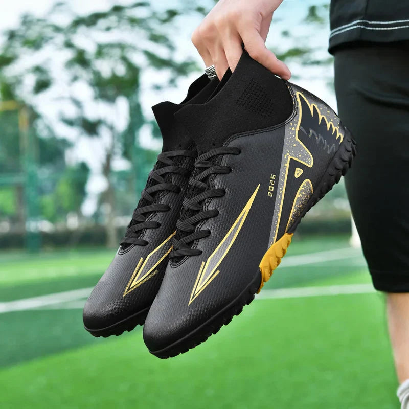 New Men Soccer Shoes Outdoor High Ankle Non-Slip Sports Shoes Ultralight Indoor Football Boots High-quality Futsal Non-Slip