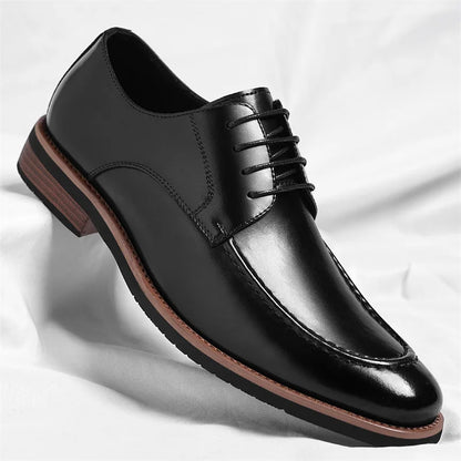 Fashion Designer's New Gentleman's Brown and Black Lace-up Men's Formal Leather Shoes
