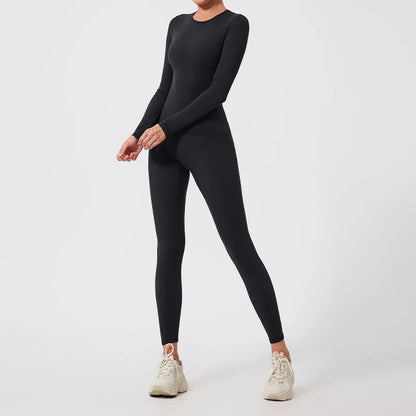 2Pcs Sets Gym Clothes Sports Outfit Suit Women Outdoors Workout Tights Set Yoga Wear Female Running Training T-Shirt