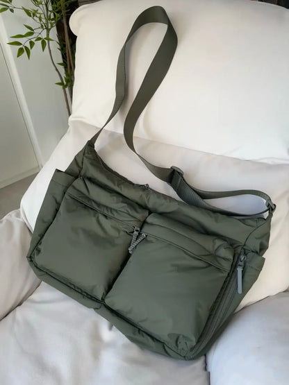 Casual Multi-pocket Messenger Bags for Women Fashion Nylon Shoulder Bag Ladies Large Handbags Female Travel Shopping Tote Purse