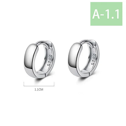 Man/Women's 925 Sterling Silver Hoop Earrings Cute Neat Gift For Girls/Boys Fine Jewelry Accessory Party Gift  DA1417