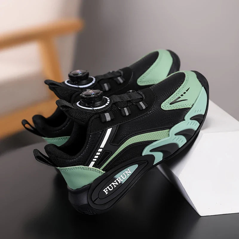 A pair of children's four-season leather basketball shoes, comfortable and soft sneakers, size 28-39，YY-28005