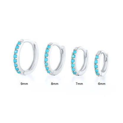 2PCS Stainless Steel Minimal Crystal Zirconia Hoop Earrings Gold Silver Color Small Huggie Cartilage Earring Piercing Jewelry