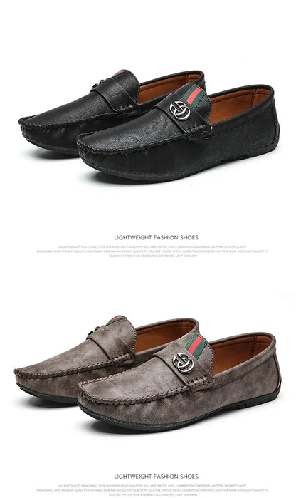 Men Driving Shoe Leather High Quality Breathable Slip on Men Casual Shoes Comfortable Light Men Loafers Formal Men Dress Shoes