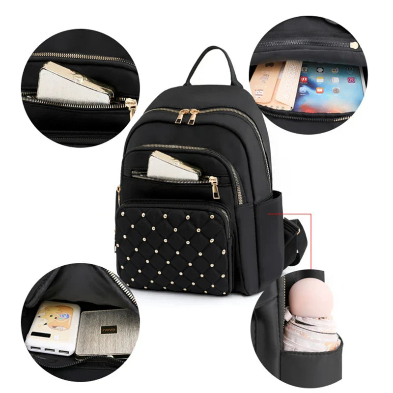 Fashion Bagpack Women High Quality Nylon Backpacks Female Big Travel Back Pack Large School Bags for Teenage Girls Shoulder Bag
