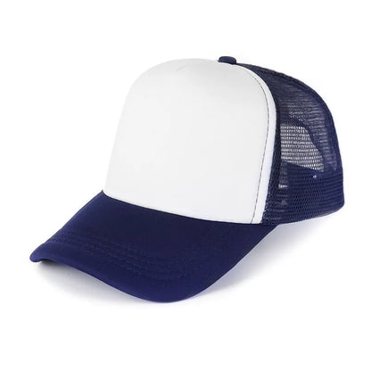 50 Color Unisex SummerTrucker Hat For Adult Net Baseball Cap Men Women Polyester Blank Mesh Adjustable Sun Hat Visor