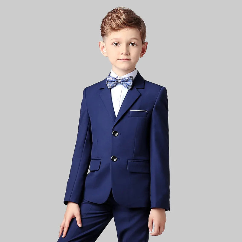 Spring Autumn Children Boy Wedding Suit Teenager Kids Formal Elegant Suits For Boy 1-14  Years Boys Suits Outfits Set