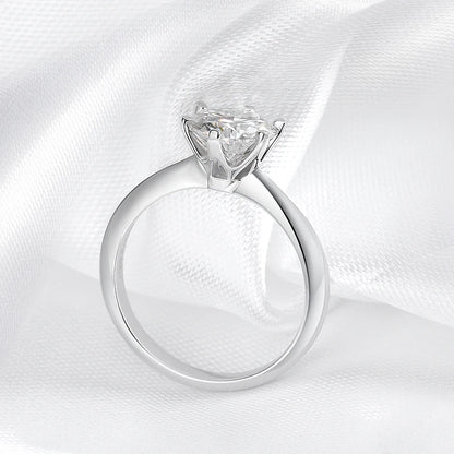 Smyoue Certified 1-5CT Moissanite Ring VVS1 Lab Diamond Solitaire Ring for Women Engagement Promise Wedding Band Jewelry Fine