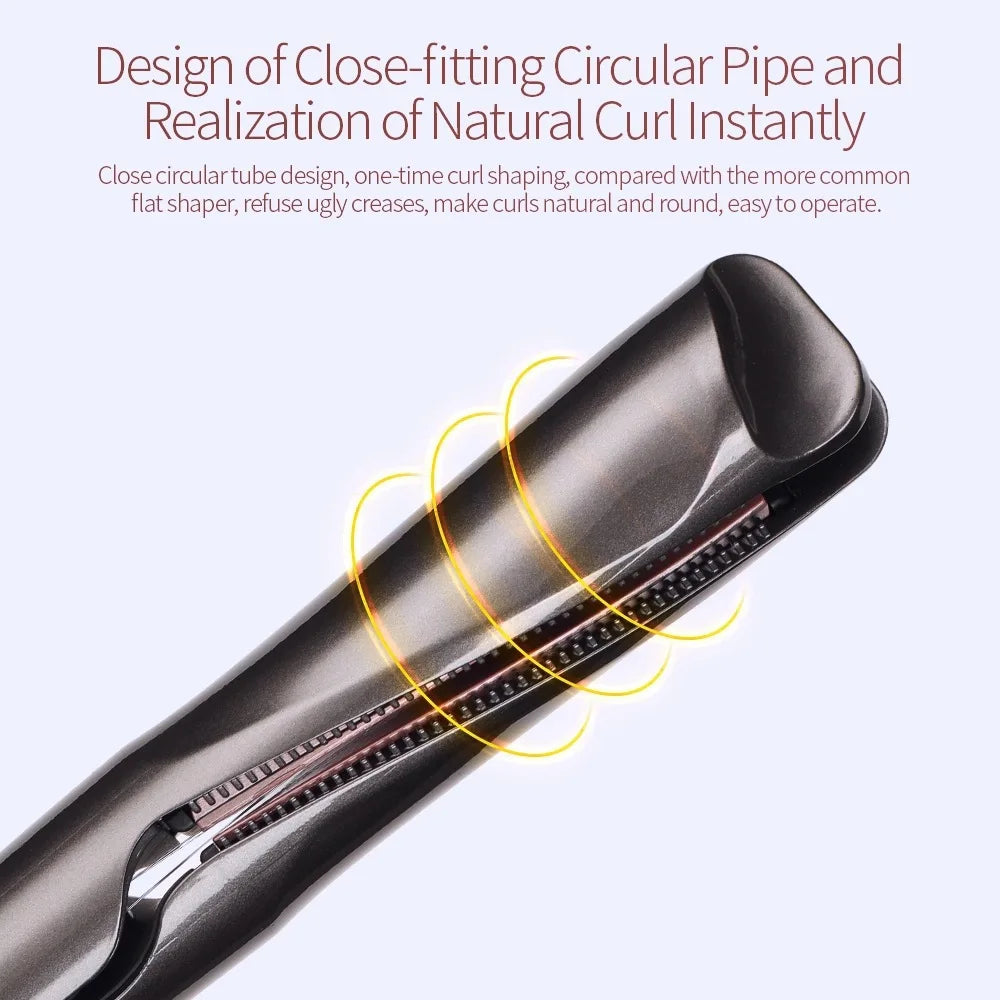2026 New Hair Straightener Curler 2 in 1 Negative Ion Fast Heating Styling Iron Professional Flat Iron Curling Tool Home Travel