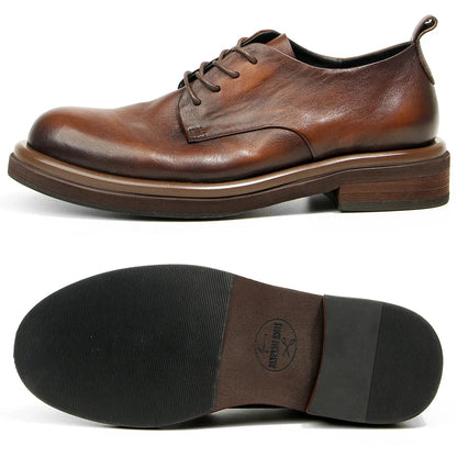 Genuine leather Men's formal shoes Retro Man Leather shoes Luxury Quality Wedding Social Shoes Male Business Shoes Handmade 2026