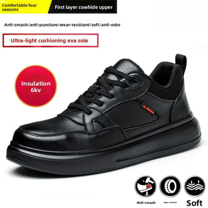 Insulated Shoes 6KV Electrician Shoes Toe Caps Anti Smashing Anti Piercing Lightweight Soft Safety Shoes Labor Protection Shoes