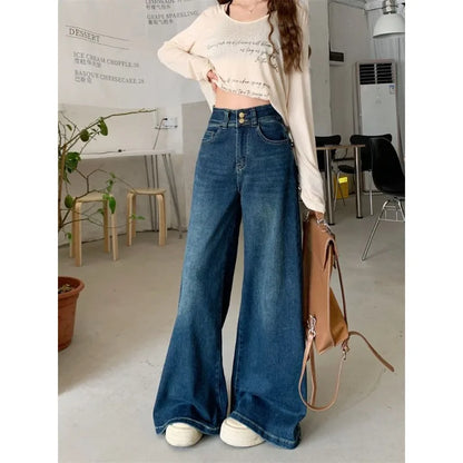 High Waist Jeans Wide Leg Loose Fit 2025 Fashion Denim Trousers Comfort Stretch Bootcut Pants for Women Casual Wear Everyday