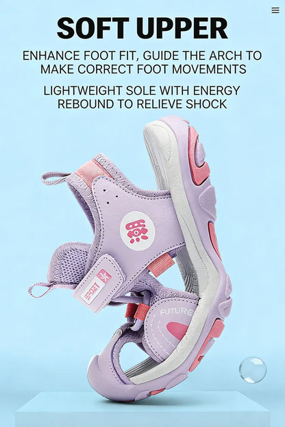 Summer Beach Shoes Kids Closed Toe Anti-collision Sandals Breathable Children Casual Walking Sandals For Boys And Girls