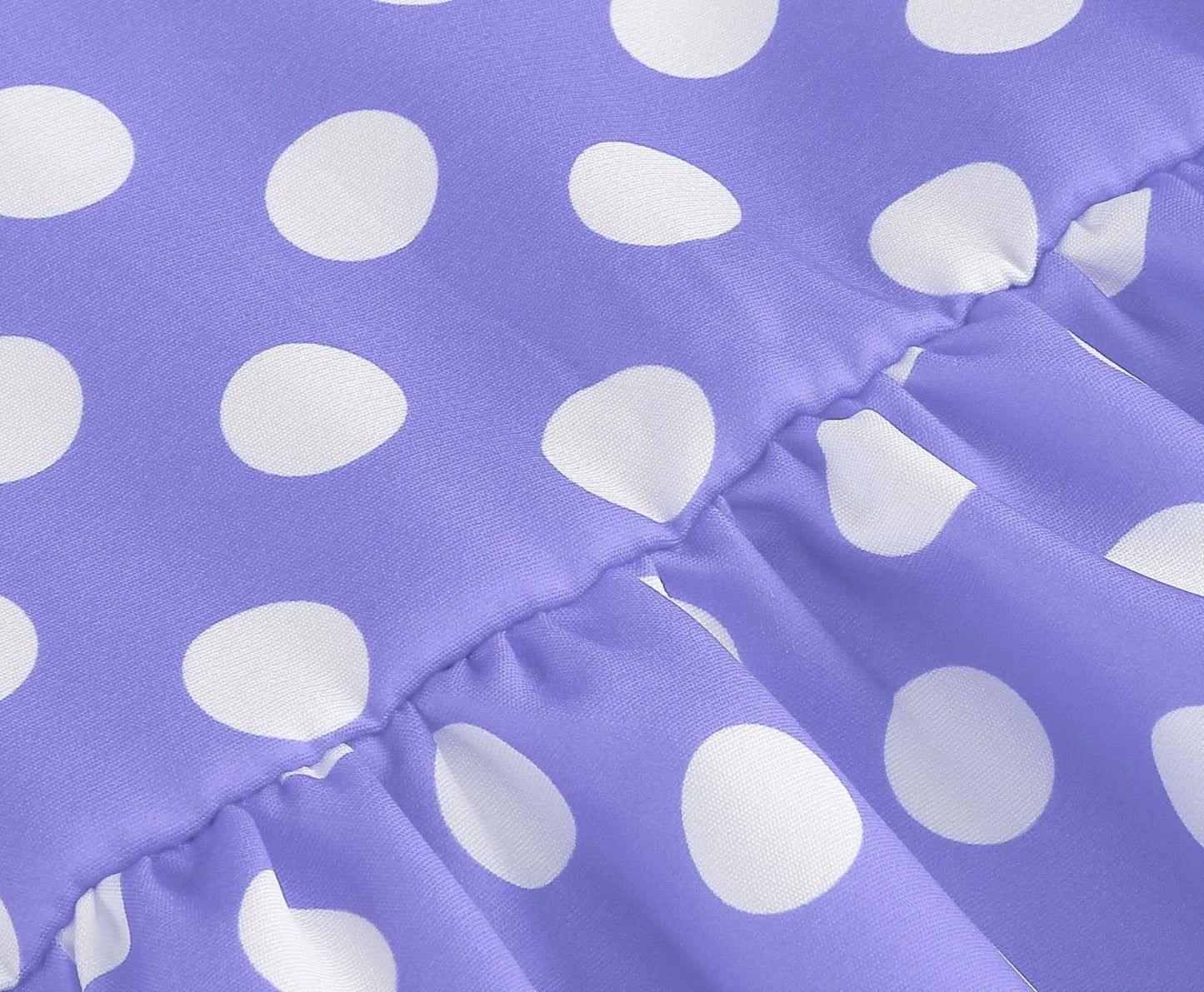 New Fashion Kids Dress For Girls Polka Dot Short-sleeved Children Dress With Baby Collar Daily Girls Casual Costume