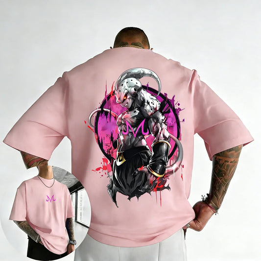 T-shirt Summer New Majin Buu Printed Men's and Women's Trendy Versatile Loose Casual Short Sleeve Top
