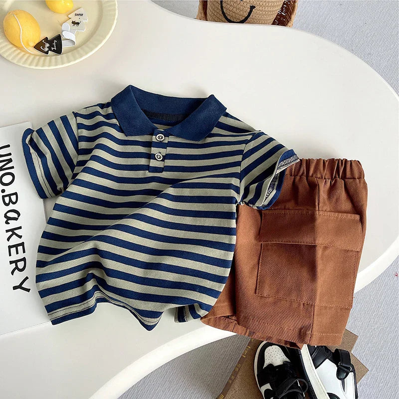 Summer Fashion Baby Boy Clothes Sets T-shirt + Pants 1-4T Toddler Casual Clothing Suits Children Kids Boys Outfits Suit