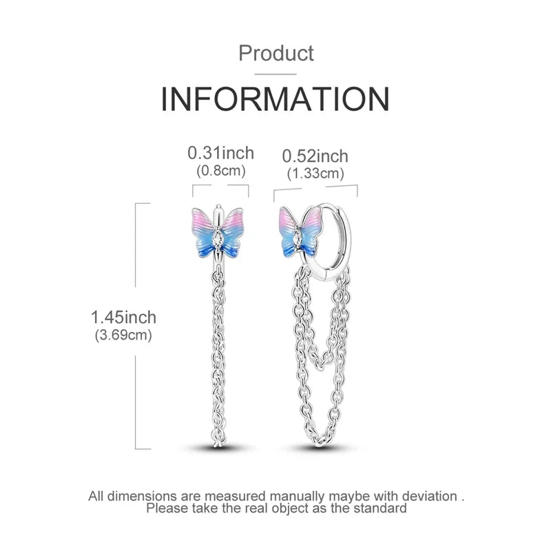 925 Sterling Silver Multi Layer Starry Tassel Drop Earrings Women Earrings Charm Trend Versatile Party Jewelry Gifts
