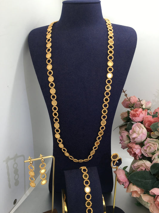 Trendy Fashion4PCS Luxury Waterdrop Indian Jewelry Sets For Women Wedding Party Indian Dubai Bridal jewelry Sets