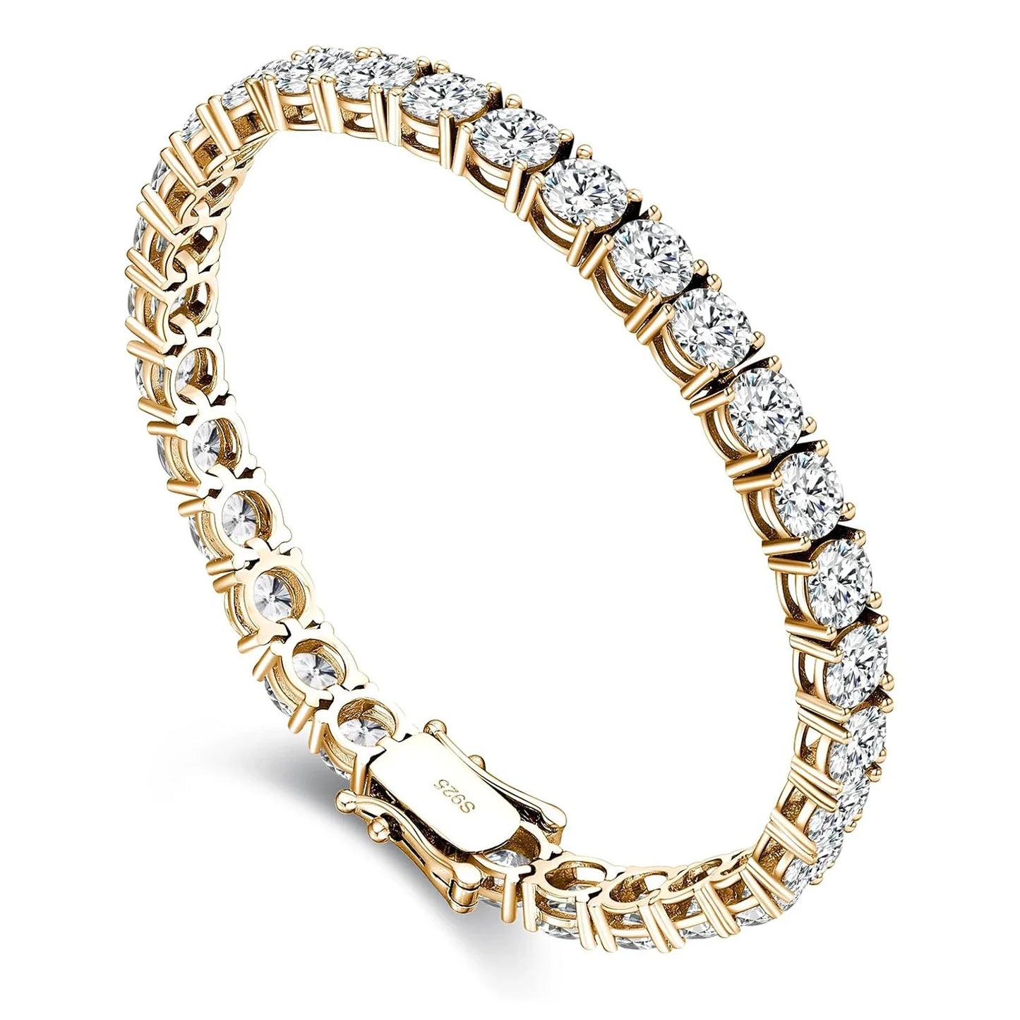 Luxury 4MM Tennis Bracelet for Women Men Full Moissnaite Laboratory Diamond S925 Silver Wedding Jewelry with Certificate