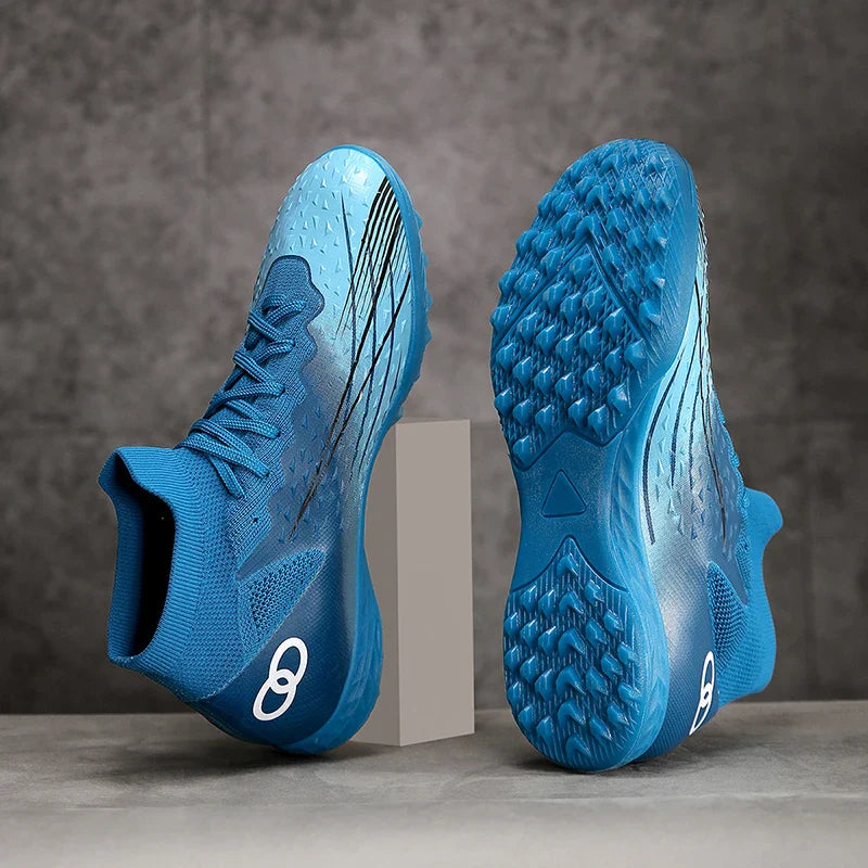 New Men Soccer Shoes Long Spikes Ultralight Football Boots Breathable Sneakers Indoor Match Cleats Training Drop Shipping