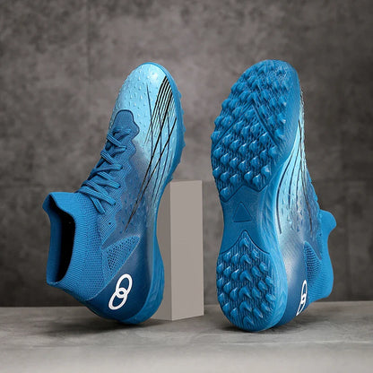New Men Soccer Shoes Long Spikes Ultralight Football Boots Breathable Sneakers Indoor Match Cleats Training Drop Shipping