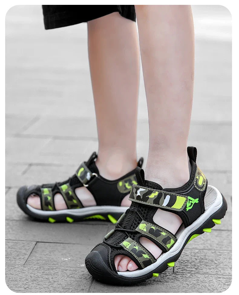 Summer Children Beach Water Sandals Brand Fashion Sneakers For Girls Boys Footwear Kids Non-slip Sandalias Leather Shoes