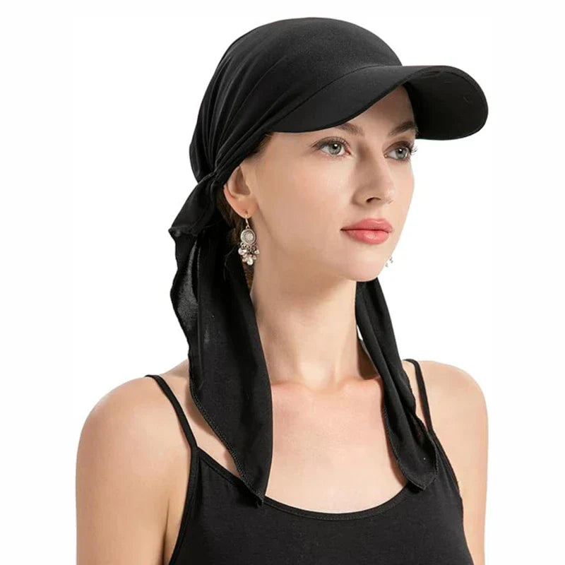 Solid Color Baseball Caps Turban Shawl Design Women Muslim Low Profile Fitted Hat Summer Soft Breathable Headscarf Hijabs