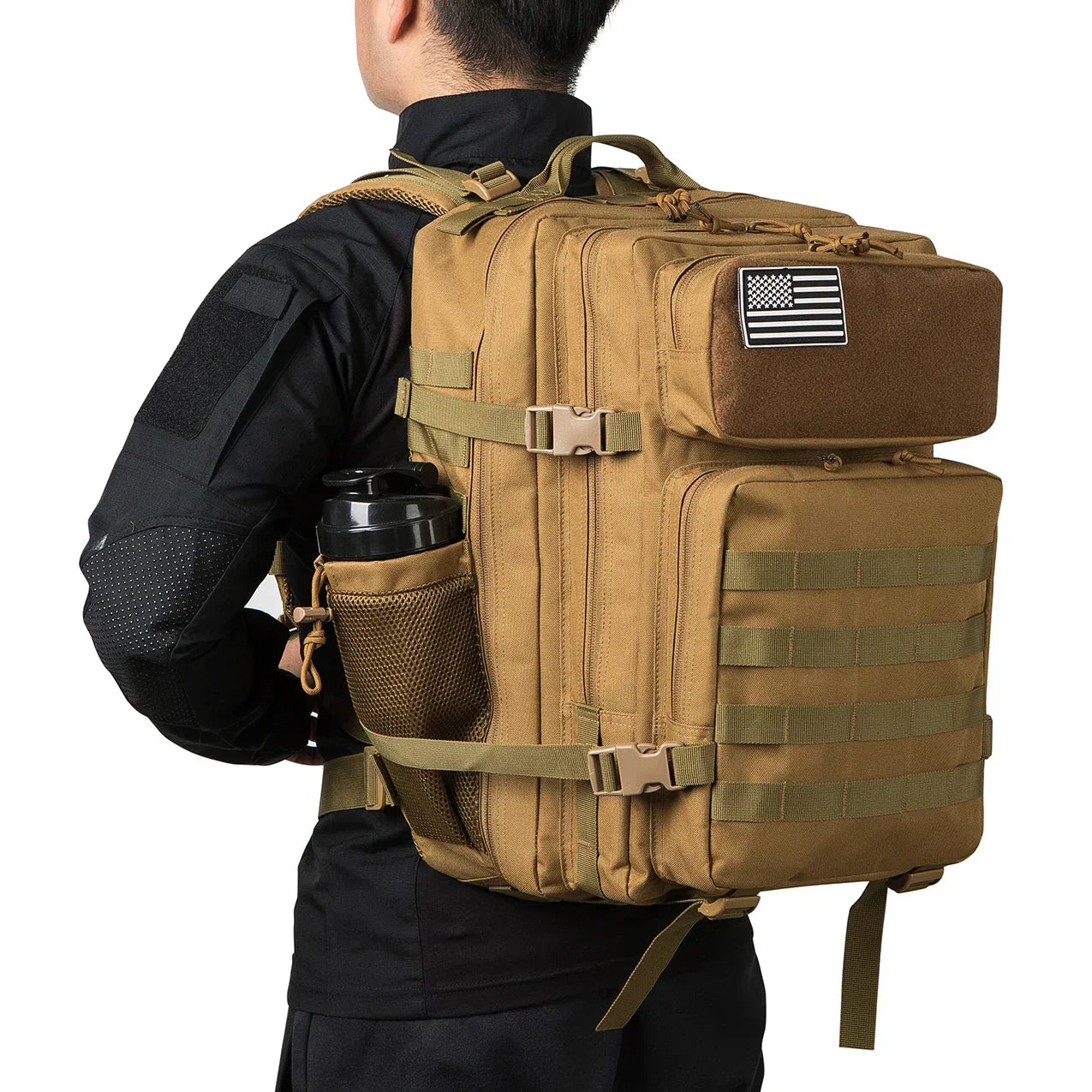 45L Tactical Backpack for Men  Outdoor camping equipment back pack Hiking Survival Rucksack travel backpacks School Bag