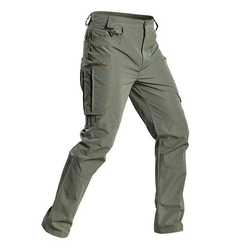 NewMen's Tactical Cargo Pants Waterproof Trousers with Multi Pockets for Outdoor Sports Hiking Hunting Fishing Work Casual Pants