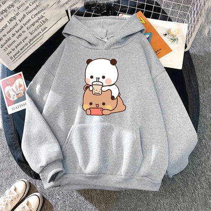 Print Women Hoodie Kawaii Female Sweatshirt Harajuku Loose Long Sleeve Plus Size Clothes Tops