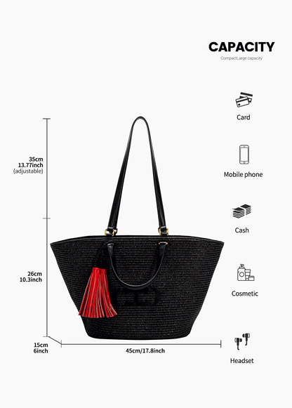 Women's Tote Bag 2024 New Vacation Beach Bag Beach Bag Handheld Shopping Bag