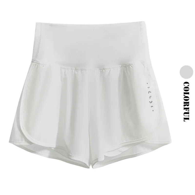 Women Yoga Shorts High Waist Double Layer Running Gym Shorts With Pocket Summer Sportswear Fitness Clothes Jogger Short New