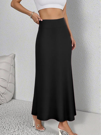 Women Midi Skirt High Waist A line Flowy Hem Breathable Material Perfect for Fashion Shoots Casual Streetwear Daily Errands
