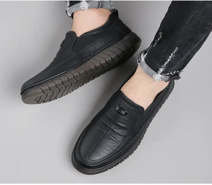 High Quality Outdoor Comfortable Fashion Soft Classic Driving Non-slip Flats Moccasin Handmade Men Cowhide Leather Casual Shoes
