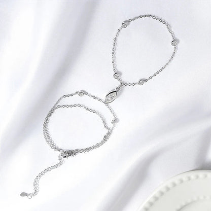 Marquise Cut Bubbles Moissanite Bracelets for Women Adjustable 14-19cm Lab Grown Diamond Chain Pure S925 Silver Jewelry