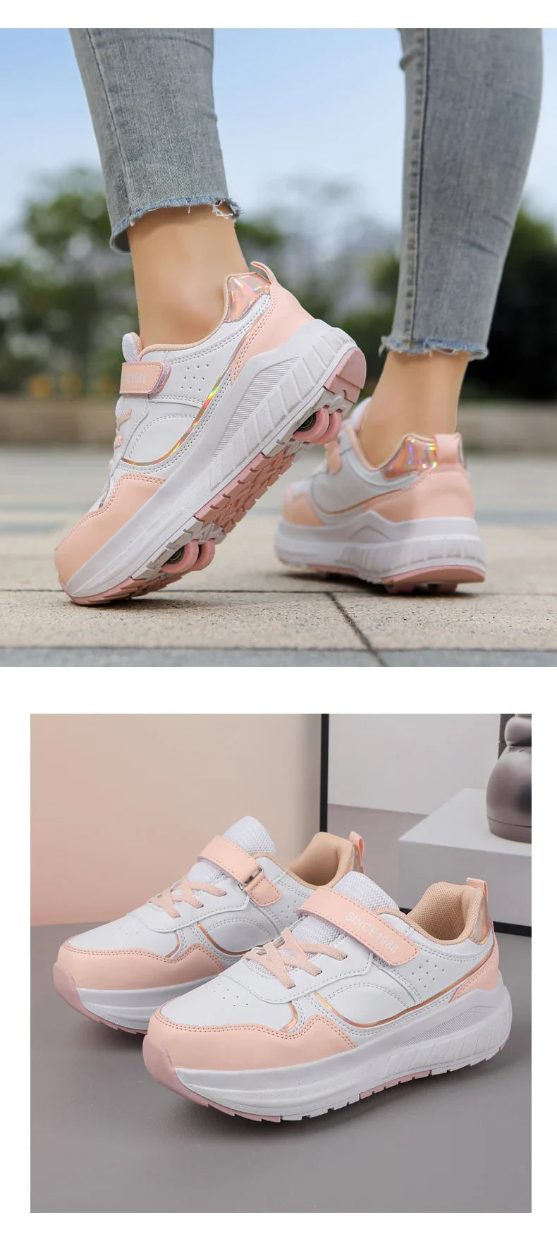 Roller Skate Shoes Kids Autumn 2024 Children Fashion Casual Sports Toy Birthday Gift Games Boys 4 Wheels Sneakers Girls