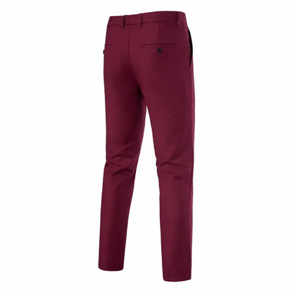 Suit Men's (Blazer+ Vest + Trousers) Fashionable Business Solid-color Wedding British-style Workwear, Casual Performance Suit