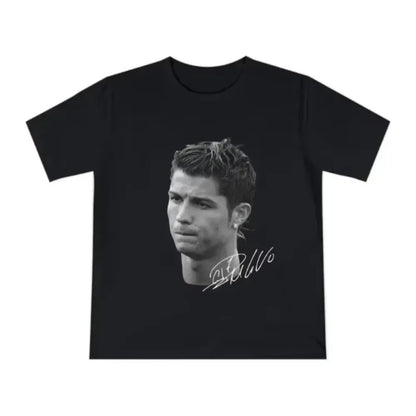 Cristiano Ronaldo Head T Shirt with Signature Trendy Graphic Tee Ronaldo CR7 Cristiano Ronaldo Shirt Ronaldo Vintage Football